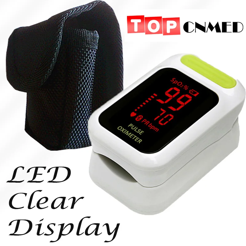 

Plus Pouch++ accuracy and durability Oximeter LED Display Pulse Oximeter Oximetro De Dedo Pulsioximetro Green Color