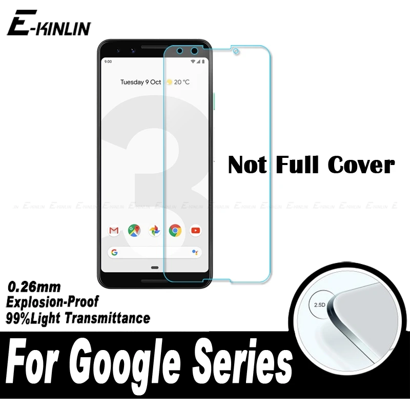

0.26mm 2.5D Radian Tempered Glass Screen Protector Protective Film For Google Pixel 3a 3 2 XL 3aXL 3XL 2XL Glass
