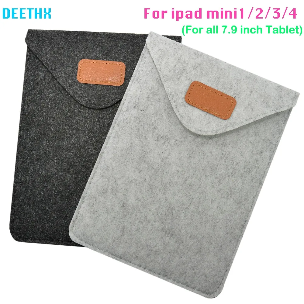 Простая сумка с войлочным рукавом 7 9 дюйма чехол для iPad mini 1/2/3/4 универсальная
