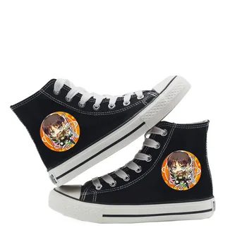 

New Eren Mikasa Rivaille Attack on Titan Harajuku Ins Shoes Classic High Canvas Shoes Students Women And Men A193131