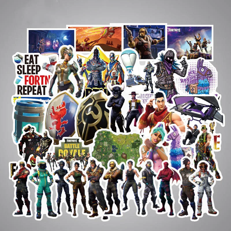 

100Pcs Fortress Night Game Stickers Vintage Cartoon Stickers Waterproof Adhesive Sticker For DIY Decor Car Styling Phone Laptop