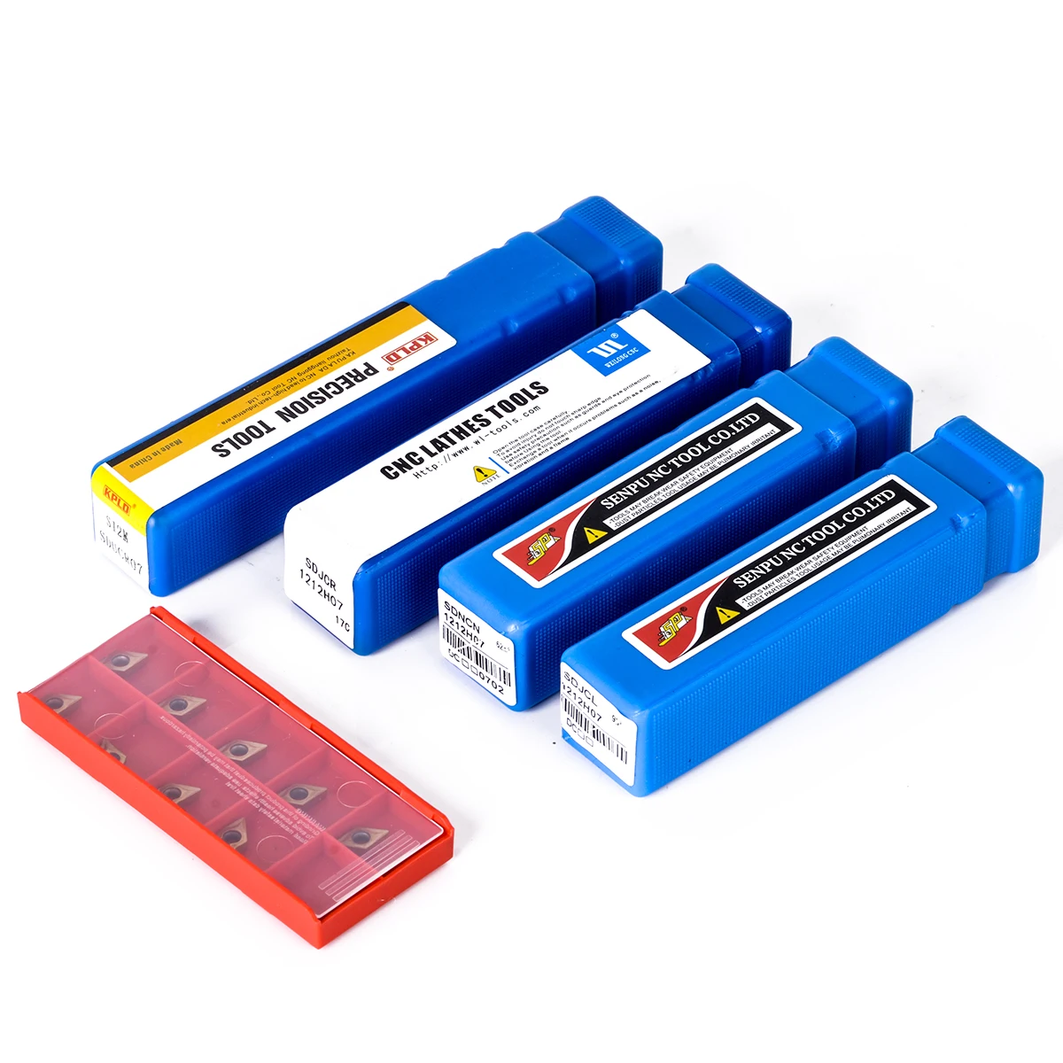 4Pcs/Set 12mm CNC Lathe Turning Tool Holder Durable Boring Bar + 10pcs DCMT070204 Carbide Inserts + 4pcs Wrench