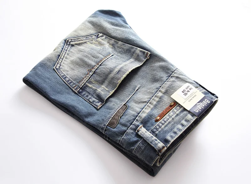 High Quality Italian Famous Brand Men Jeans Black Color White Washed Printed Jeans For Men Ripped 3