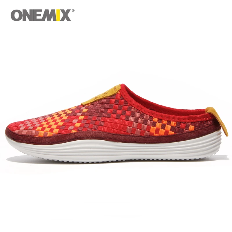 

Onemix Weave Running Shoes For Women Athletic Sneakers Leisure Weaving Sport Slippers Walking Knitted Lady Sapatos Esportivos