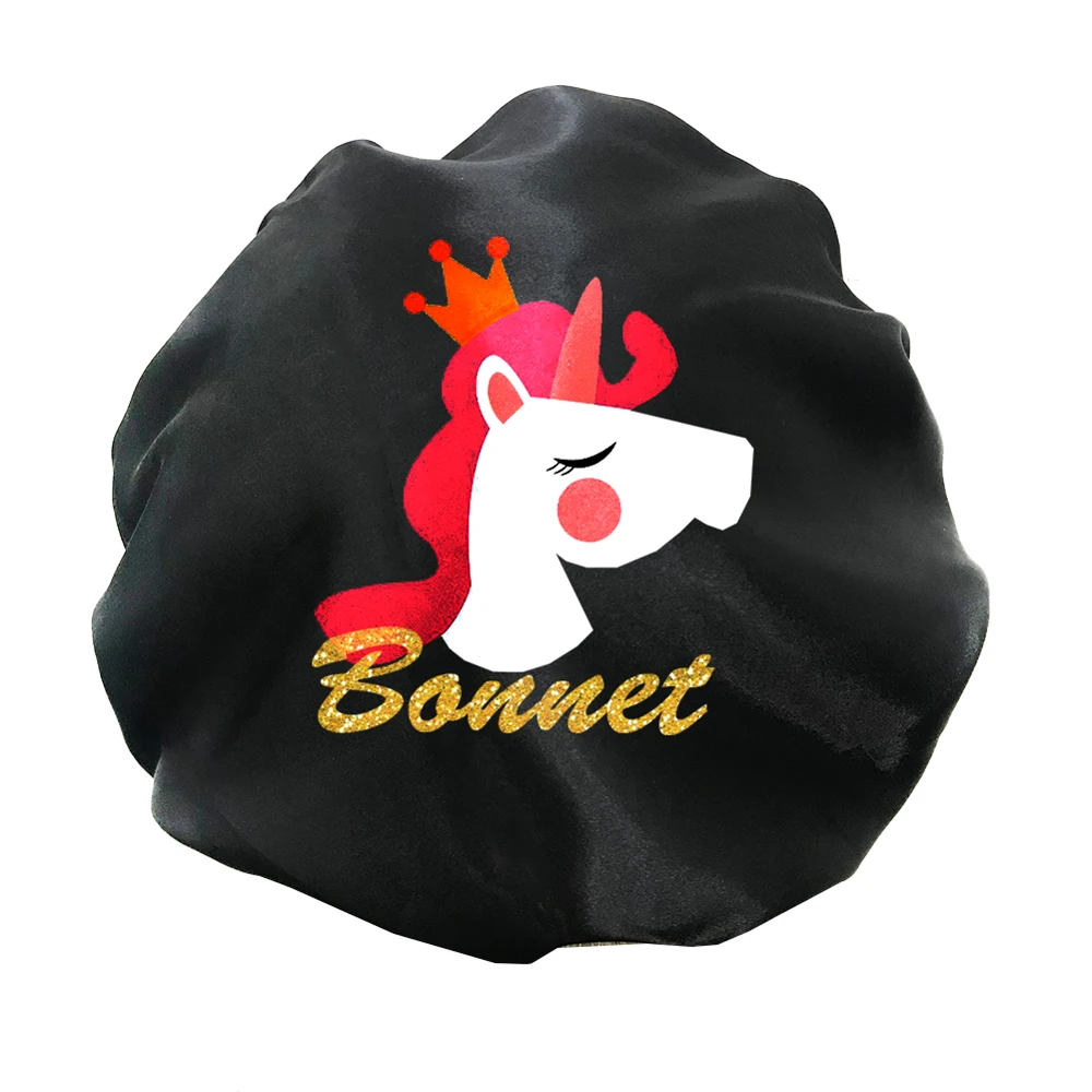 Customize-Glitter-printing-unicorn-bonnet-Women-Silky (1)00