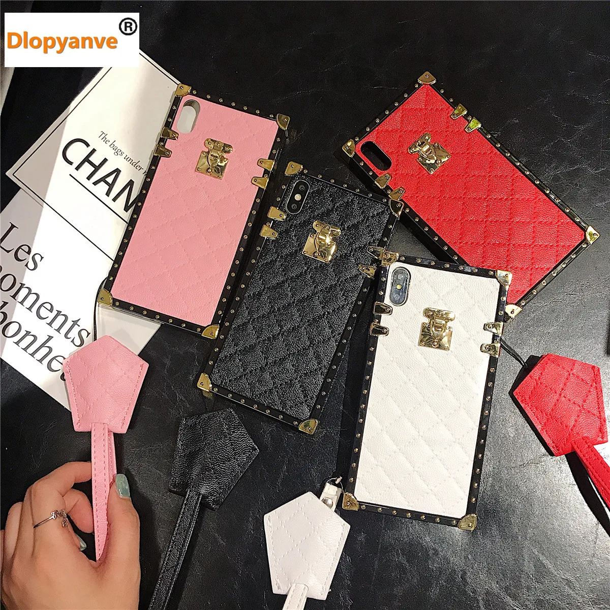 

Luxury Vintage Plaid Lambskin Soft Silicon Cases for Iphone X XS XR XsMax Plating Frame Metal for Iphone 6 6S 7 8Plus Back Cover