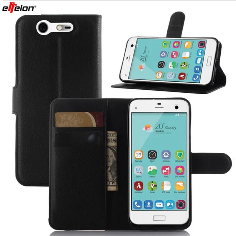 

Effelon Case Fundas Coque Flip Cover Wallet Style PU Leather Case For ZTE Blade S7 Cover Phone Case with Card Holder Stand