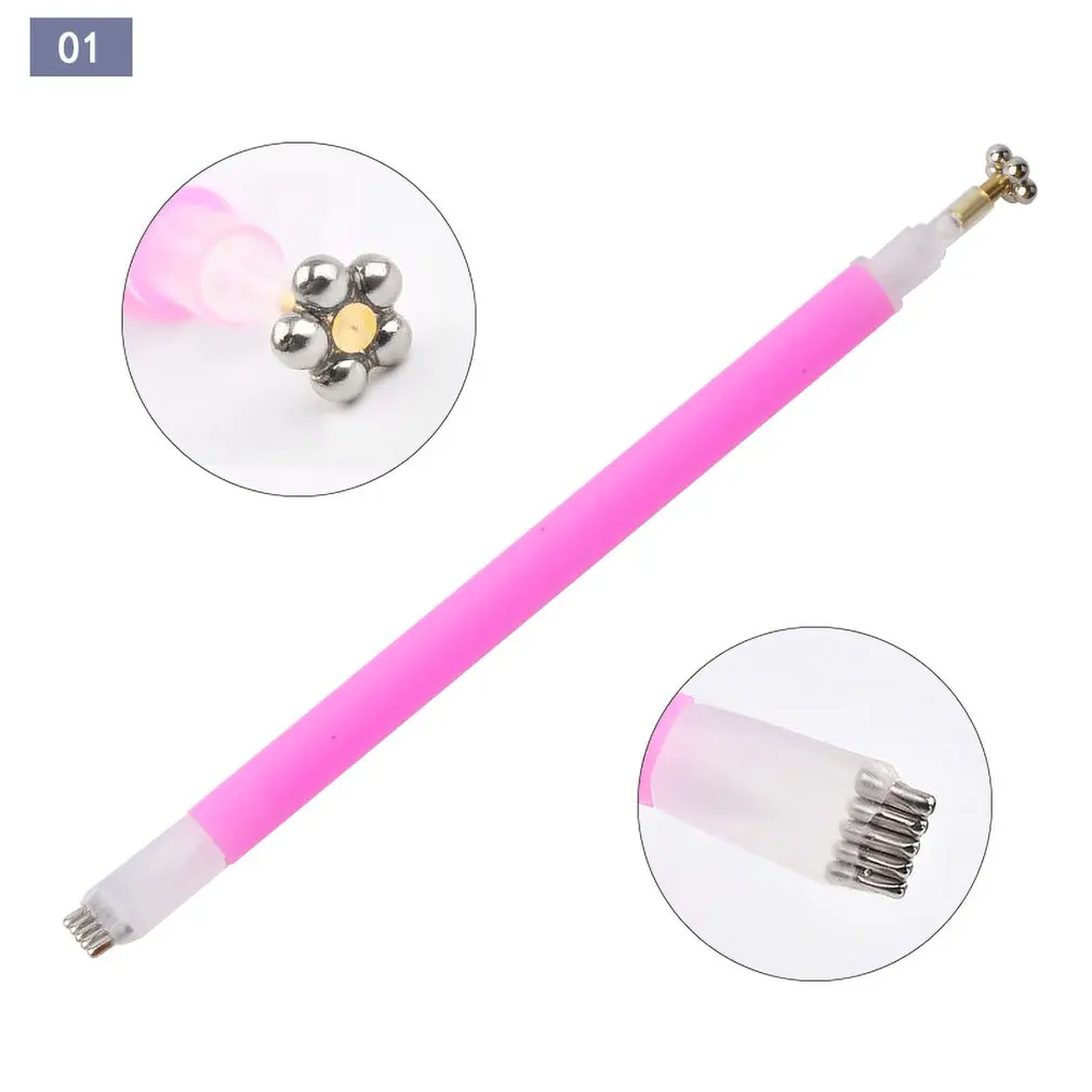 

1pcs Strong Magnetic Nail Gel Tips Double Head Cat Eye Magnet Nail Stick for UV Gel Nail Polish Painting Manicure Tools