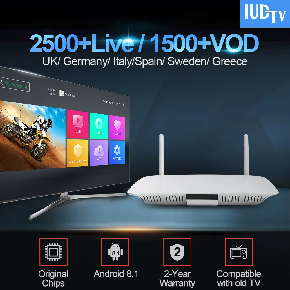 

Iptv Subscription Sweden Spain Q1404 Android 8.1 TV Box RK3229 With 1 Year IUDTV Code Italy UK Germany Greek Arabic Iptv Box