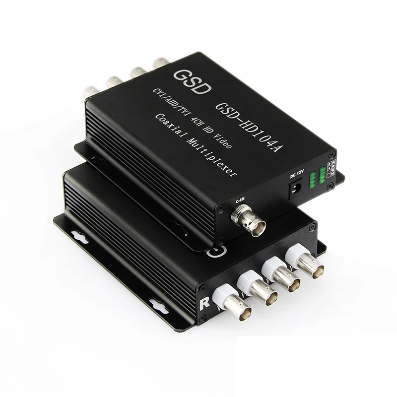 CCTV Camera 4 channel CVI/AHD/TVI coaxial video multiplexer with Signal