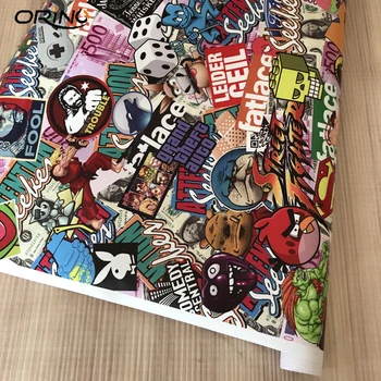 

Cartoon Sticker Bomb Wrap Sheet Decal Film For Motorcycle Auto Car Mobile Phone Laptop Wall Suitcase Scooter ORINO CAR WRAPS