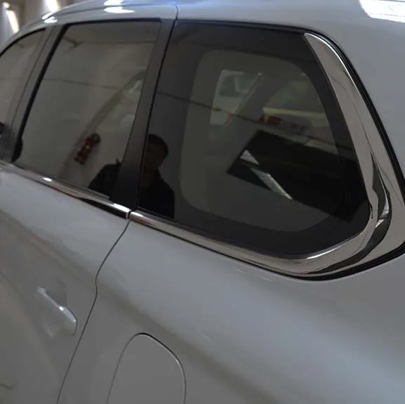Для Mitsubishi Outlander 2014 2015 2016 2017 нержавеющий хромированный оконный столб крышка