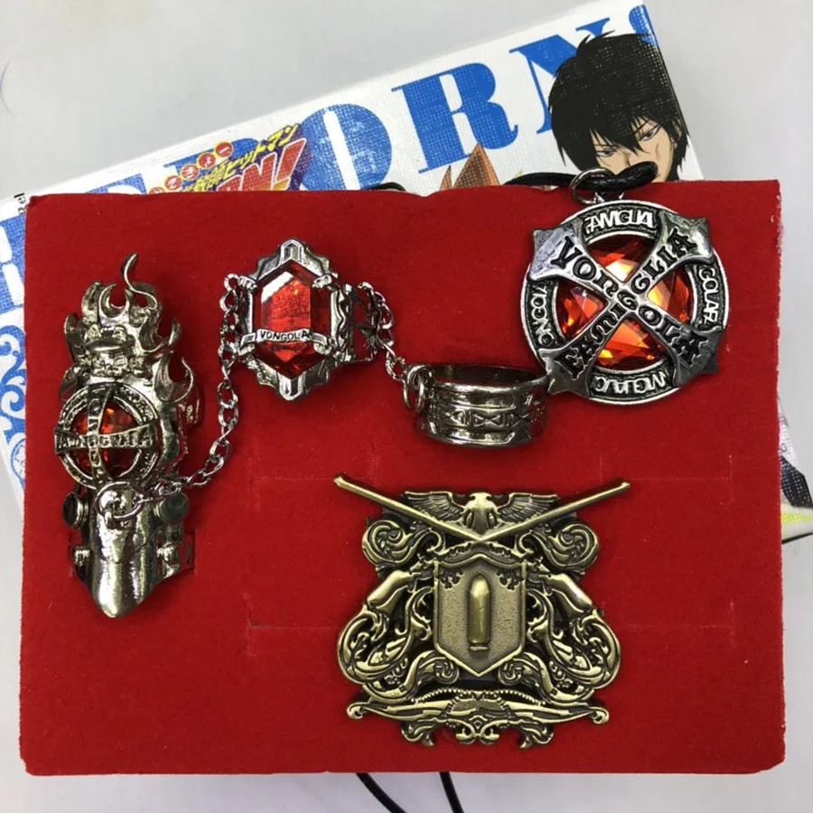 4 шт./компл. новые кольца подвески HITMAN REBORN модные ювелирные украшения в
