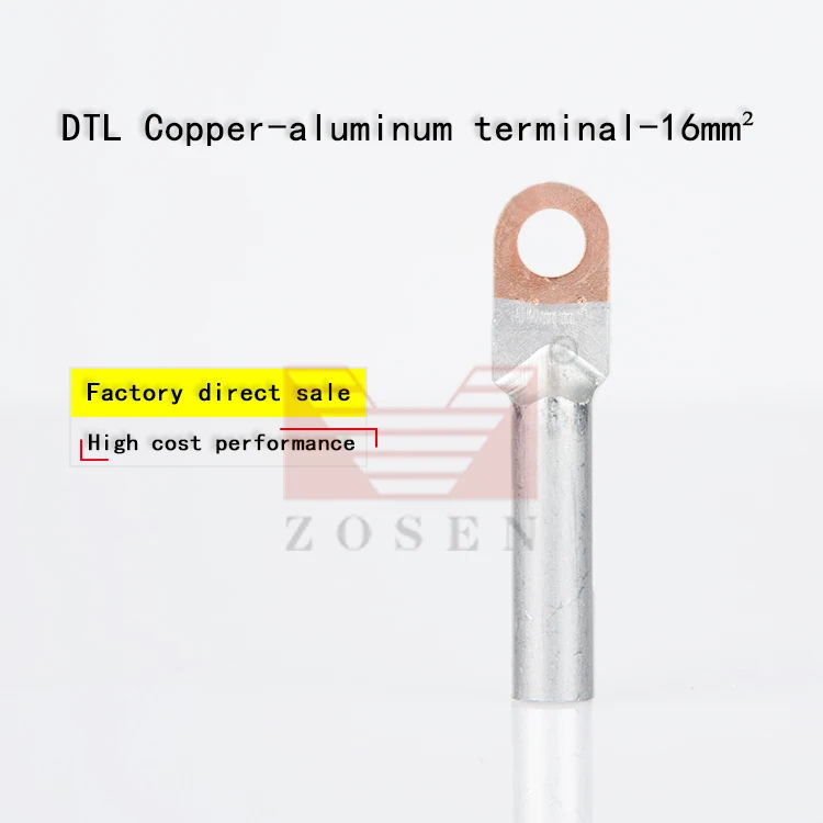 20 шт./лот) DTL-16 Медь алюминиевый кабель Терминал голые терминал биметаллических кабельные наконечники провод разъем кабель совместных