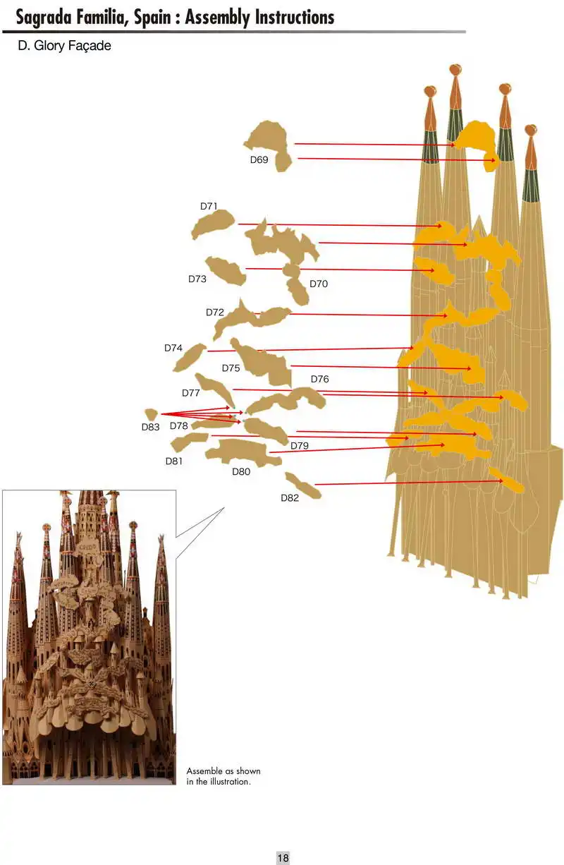 Бумажная модель DIY Sagrada Familia, Испания Ремесленная Бумажная модель архитектура 3D DIY обучающие игрушки ручной работы игра-головоломка для взрослых