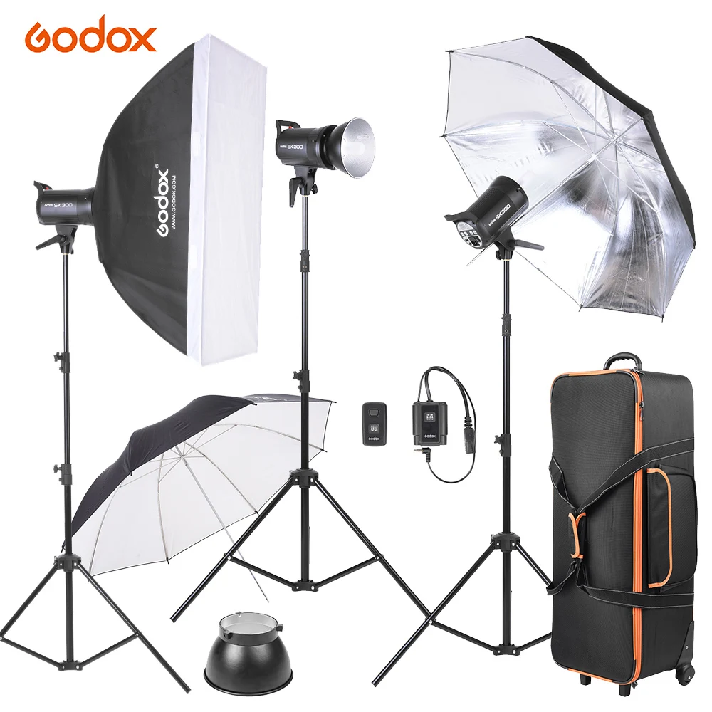 Godox SK300 D Photo Studio Strobe Lighting Kit with Light Stand Softbox