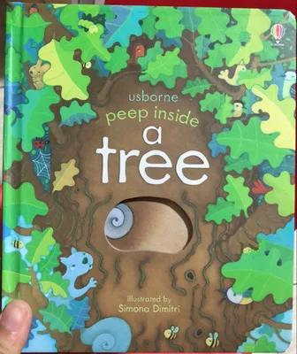 Peep dentro de un árbol educativo inglés 3D Flap imagen libros bebé niños lectura libro