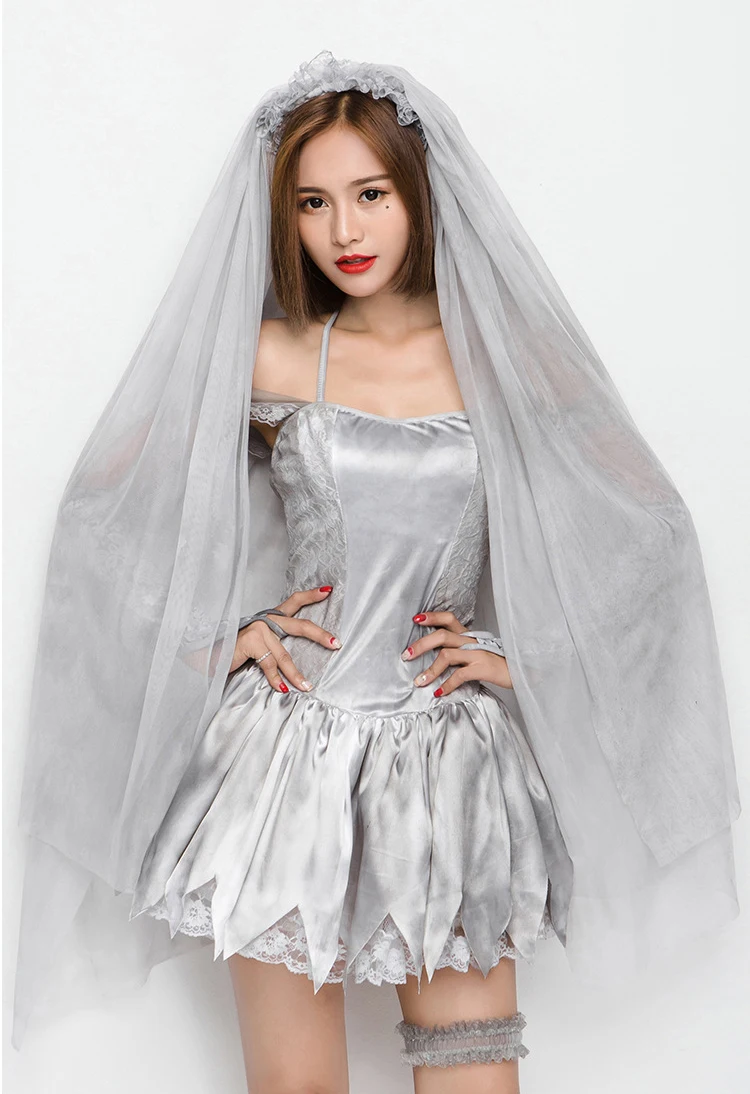 Карнавальный костюм на Хэллоуин, привидение, невеста, Мексиканский День мертвых, модные вечерние платья