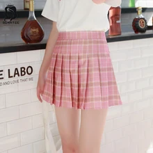 Модные женские плиссированные юбки для девочек, Женская однотонная Милая шикарная модная женская юбка с высокой талией, женская повседневная школьная Милая юбка для студентов