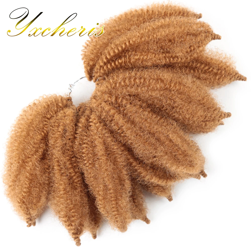 

8" Afro Kinky Hair Bulk Crochet Hair Twist Braiding Hair Extension Synthetic Braids For Women