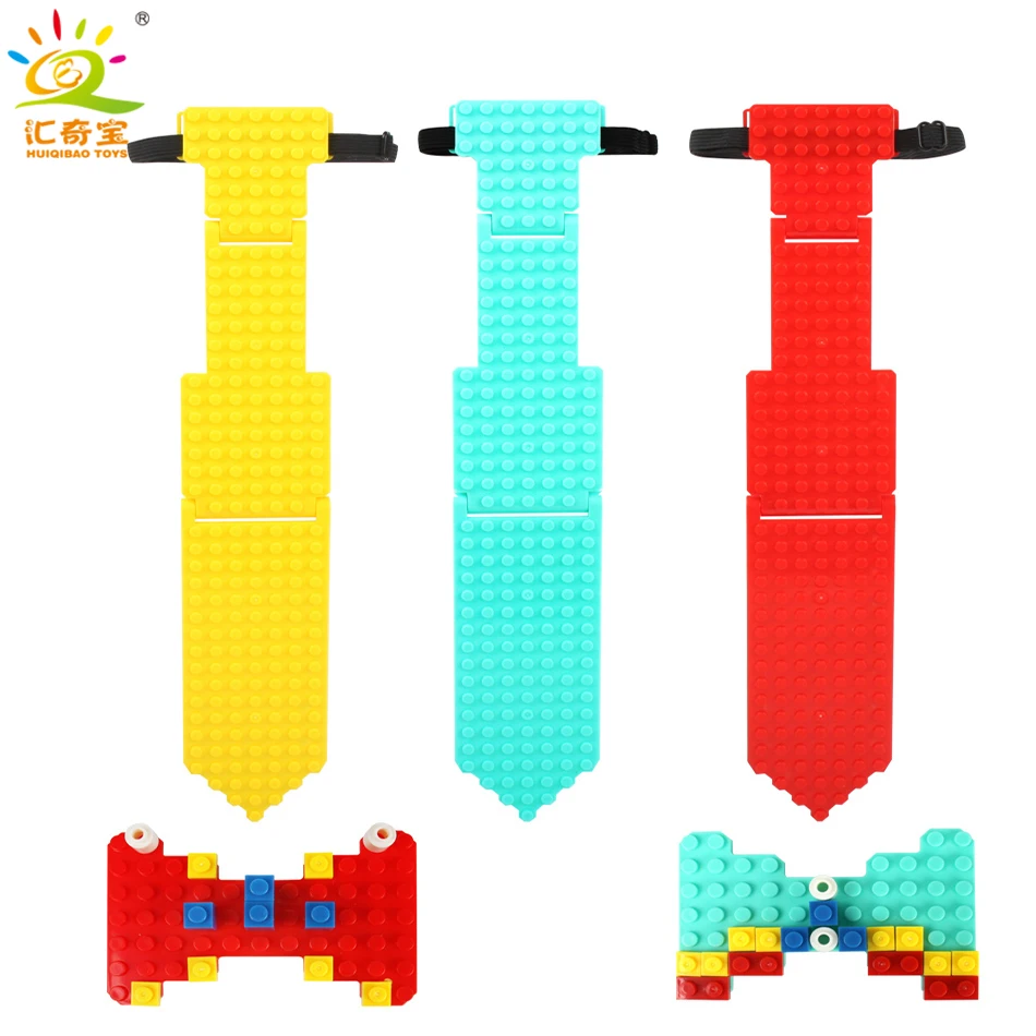 DIY Kids Necktie Baseplate Building Blocks Bricks Compatible Legoed Classic Base Plate Parts Enlighten Toys For