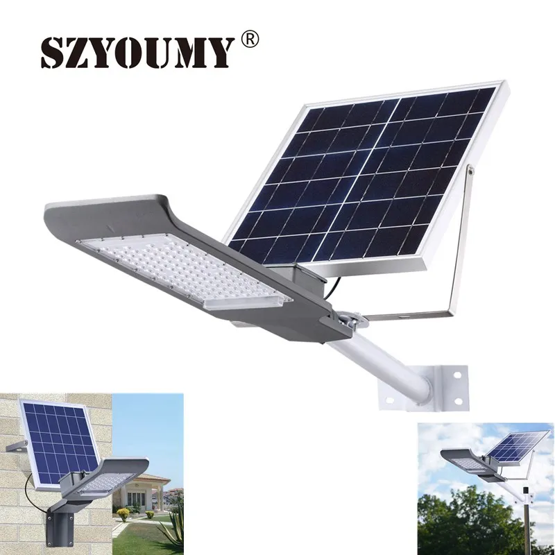 SZYOUMY Новый Солнечный СВЕТОДИОДНЫЙ Уличный прожектор светильник 20 Вт 30 40 50 ручная