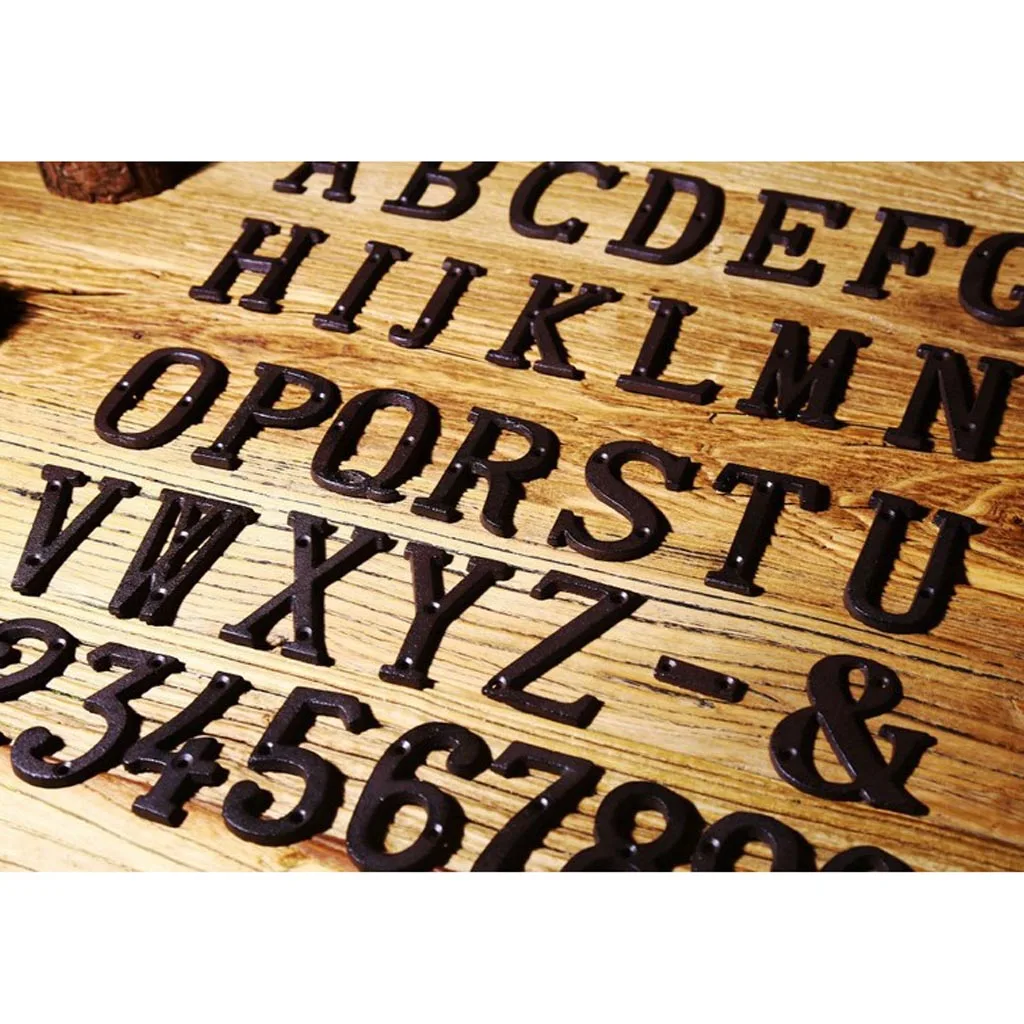 0-9 Rustic House Office Door Plaque Address Arabic Number Digit Plate Sign Plaque
