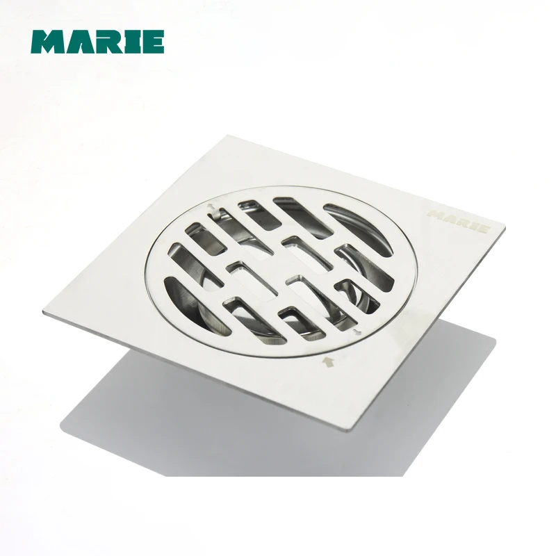 Floor Drain 201 Square Shower Drainer  Square Floor Waste Grates Bathroom Drains Drain Strainers
