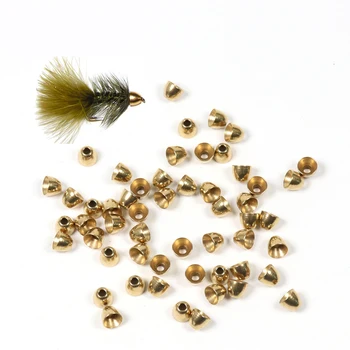 

Wifreo 30PCS 5.5mm Brass Cone Head for Slamon Fishing Tube Fly Streamer Fly Trout Fishing Fly Tying Beads Material