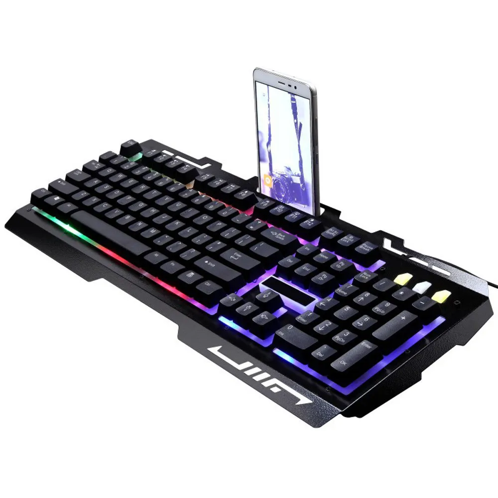 Игровая клавиатура Yangmaile Mechanical feel G700 с радужной светодиодной подсветкой USB