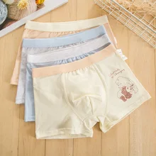 Новая, высокое качество мальчиков шорты-боксеры трусики Дети Характер детское нижнее белье 6-12years лет 4 шт./лот студентов