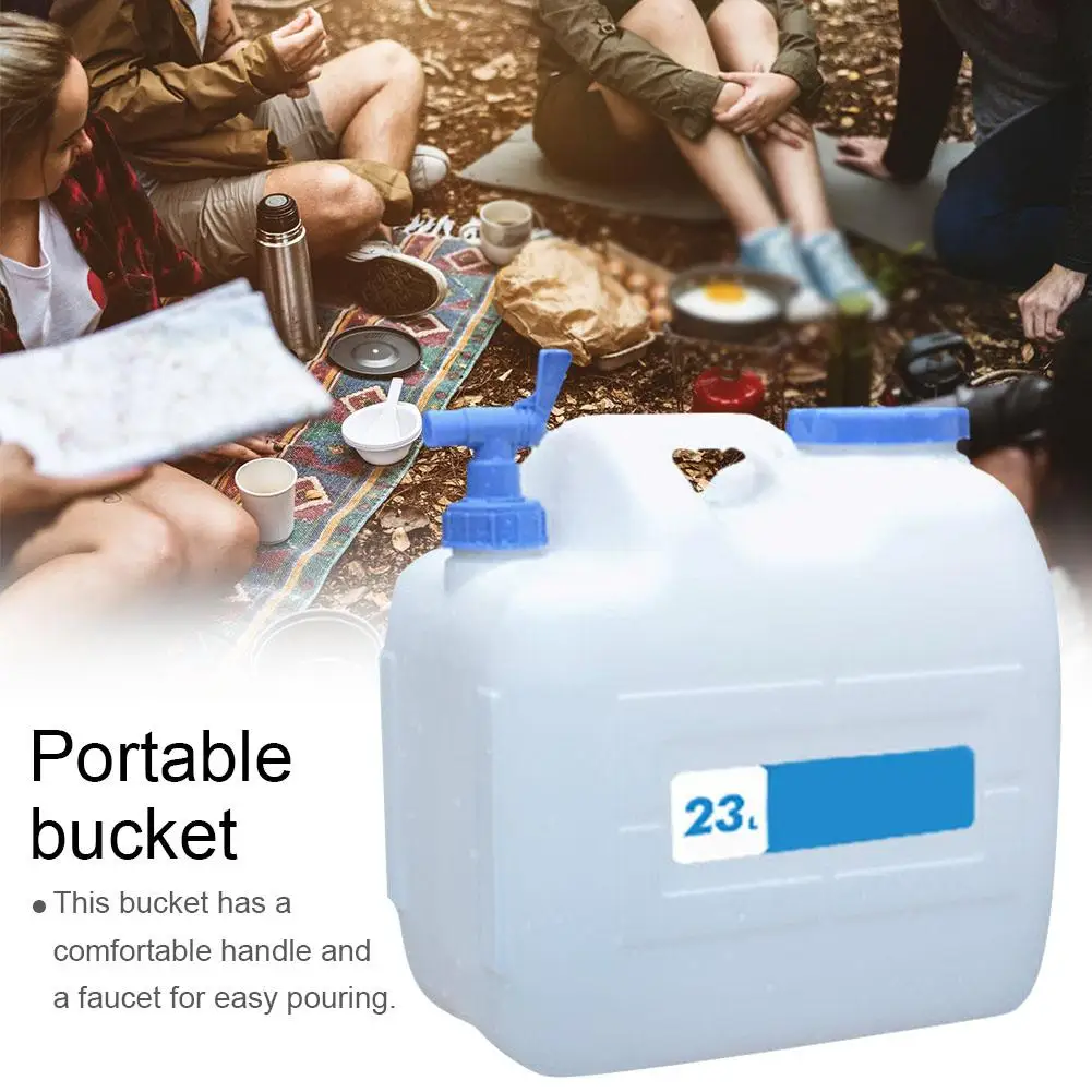 23L портативное ведро для воды пищевой резервуар для воды для походов на природе Походное домашнее устройство контейнер для воды с краном
