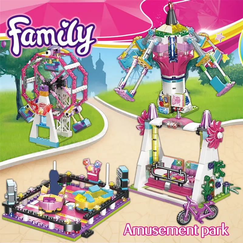 Продажа 699 шт. городские кирпичи Совместимость с legoingly Friends Fun Park Carnival Of Joy строительные блоки фигурка модель игрушки для девочек детей