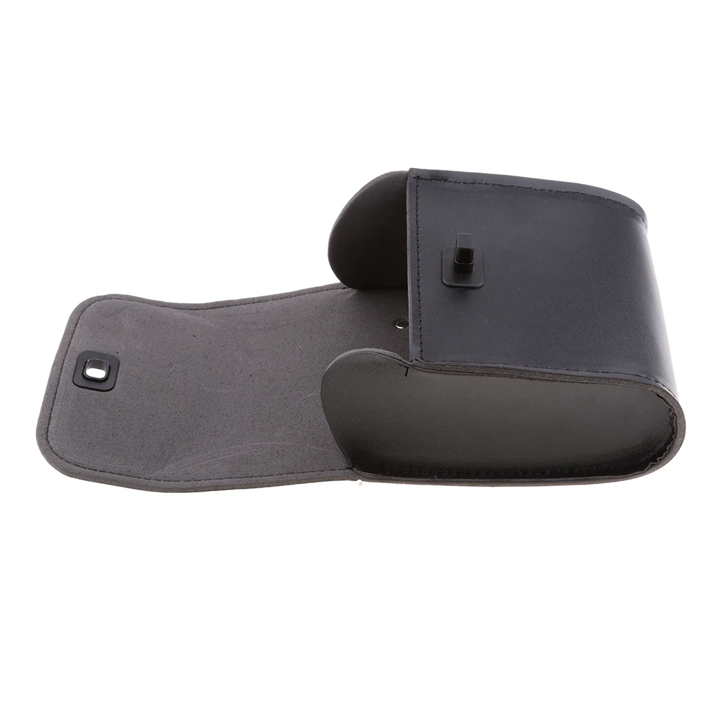 Motorcycle Bike Saddle Bags Saddlebags PU Leather Side Storage Fork Tool Pouch - Black
