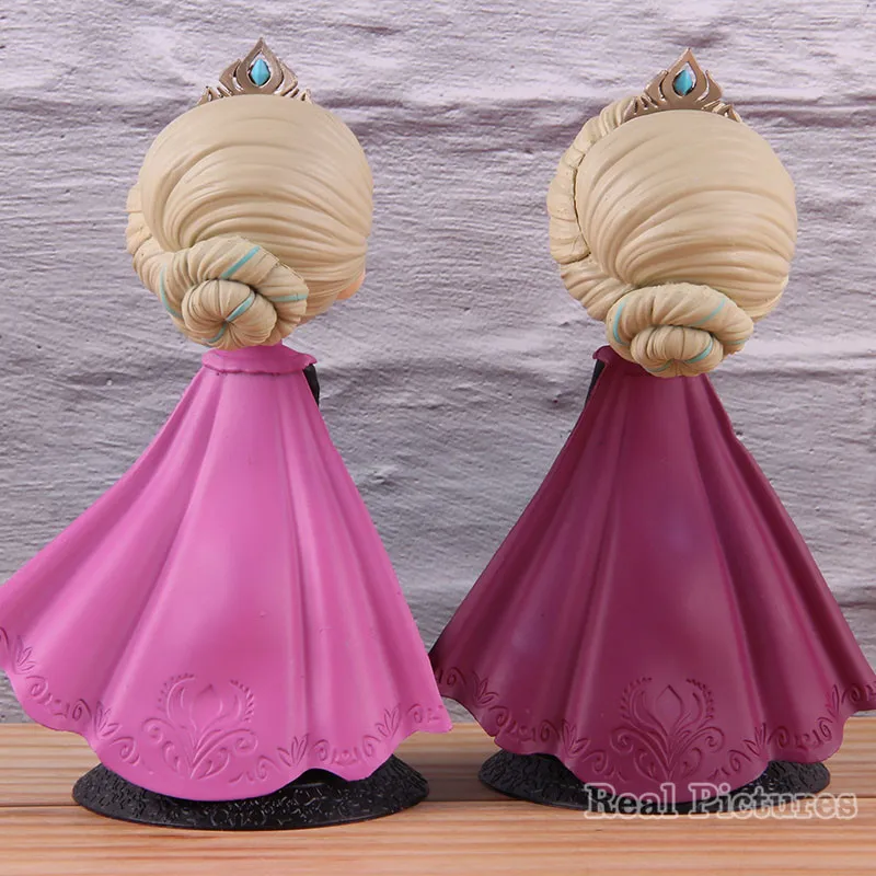 Q Posket Action Figure Frozen Princess Elsa Doll PVC Collectible Model Toy