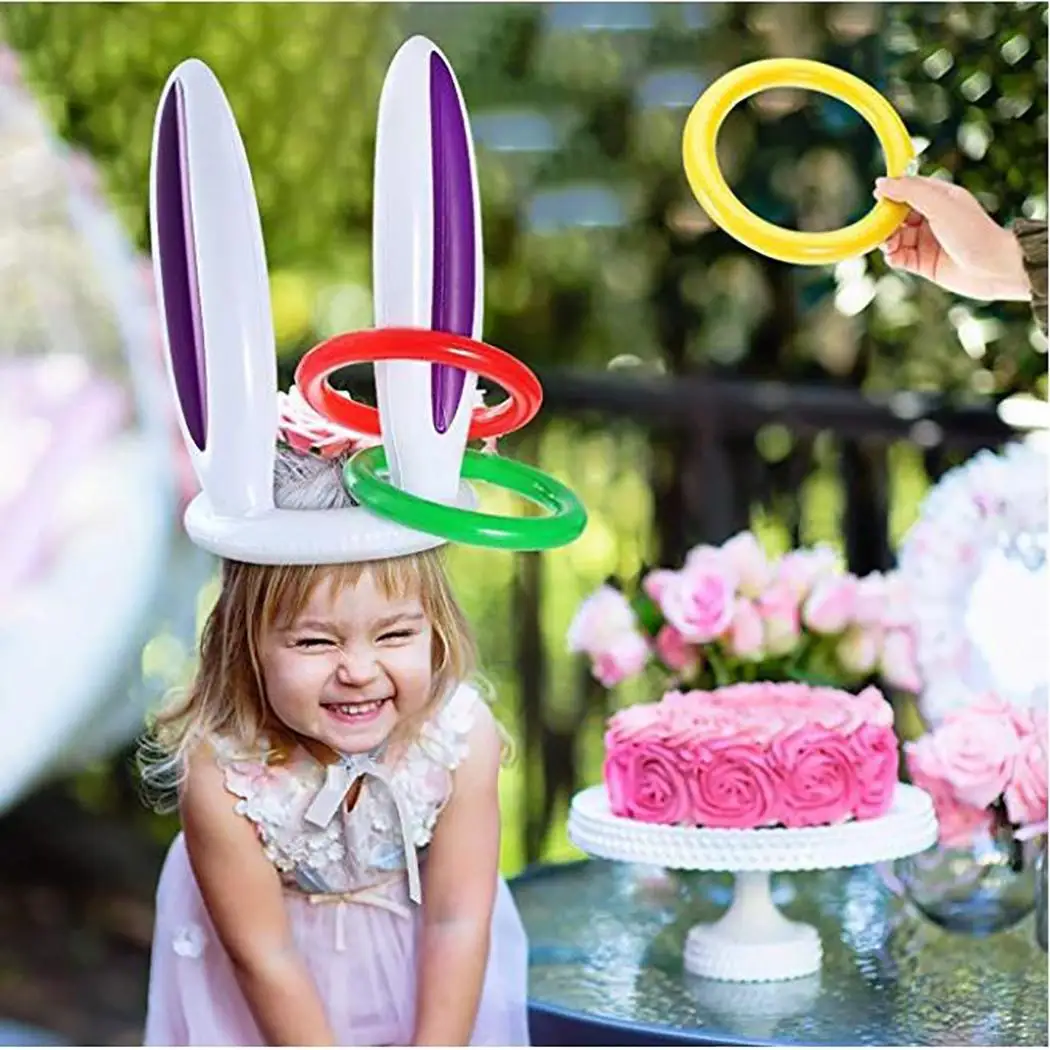 Надувной круг Toss игрушки шляпа кольцеброс забавные кольца взрослые детские праздничные игры выше 3 лет принадлежности для бассейна
