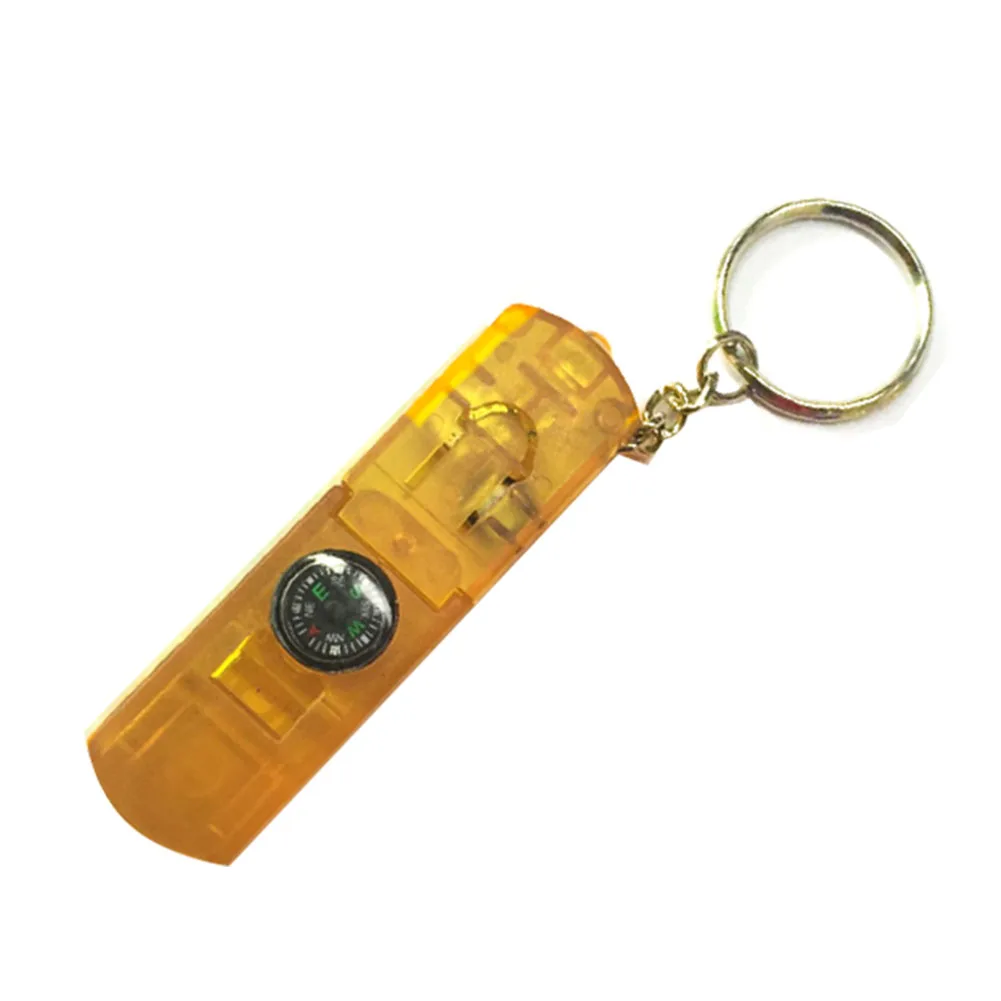 

4 In 1 Accessories Emergency Portable With Keychain Equipment Led Flashlight Mini Torch Multifunctional Survival Kit Whistle ABS