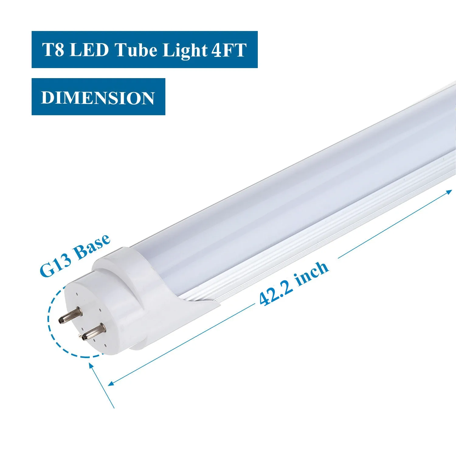 10 шт. T8 свет лампа со светодиодной трубкой интегрированный Проходная втулка 18W 120 см 4ft 300 мм T8 светодиодный свет SMD2835 освещения Холодный белый AC85-265V