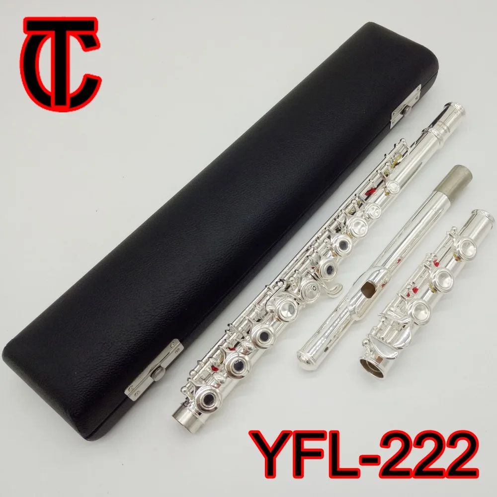 

Free Shipping New TC Professional Flutes 222 Intermediate Standard Flute 16 17 Open Holes Silver Plated Students Flute