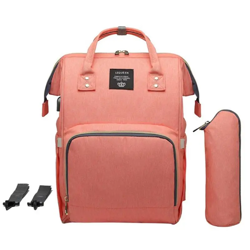 LEQUEEN детские пеленки сумка с USB интерфейсом большой емкости водонепроницаемый подгузник наборы Мумия Материнство путешествия рюкзак