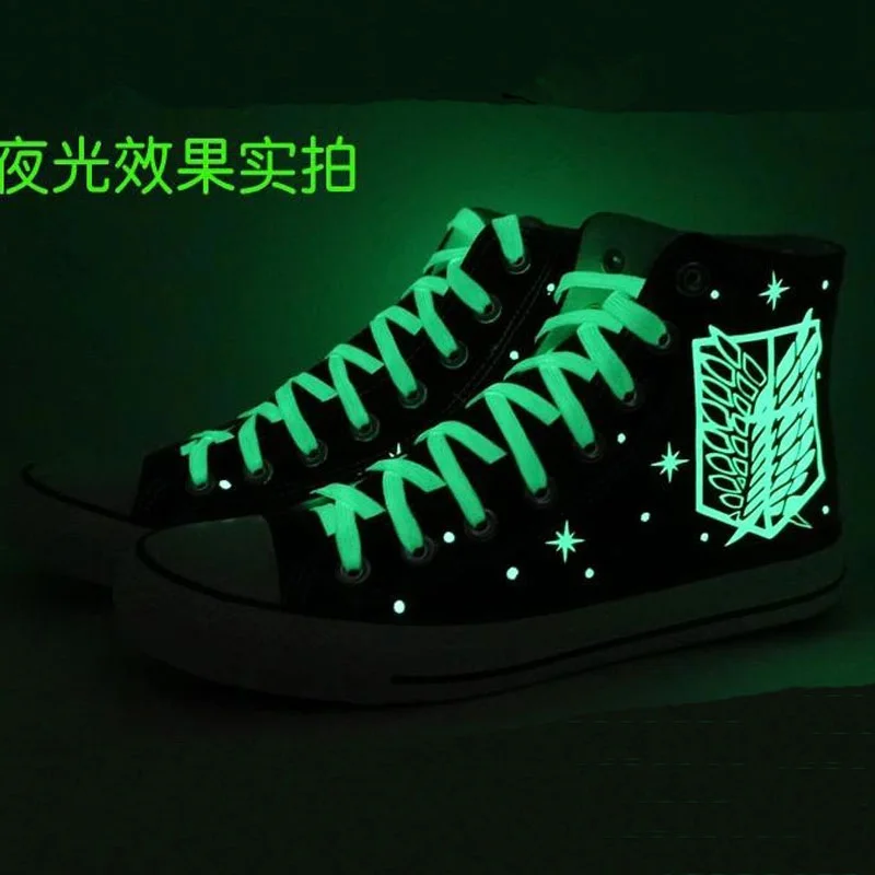 Повседневная парусиновая обувь высокого качества в стиле аниме «атака на Титанов»; Jiyuu no Tsubasa Noctilucan