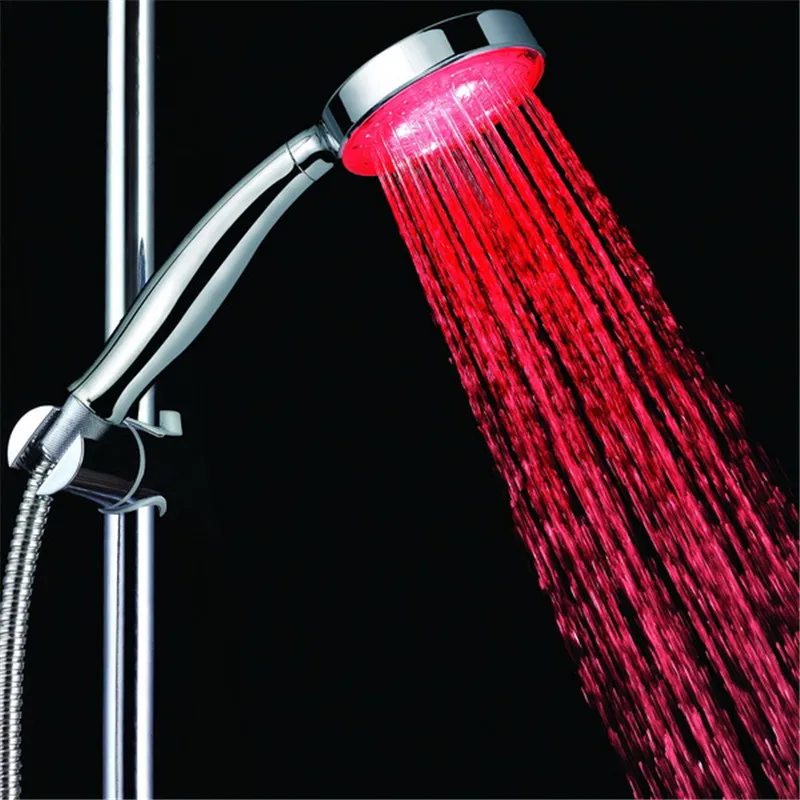 Red Color Type LED Shower Heads with Light in color box 8008 A5in