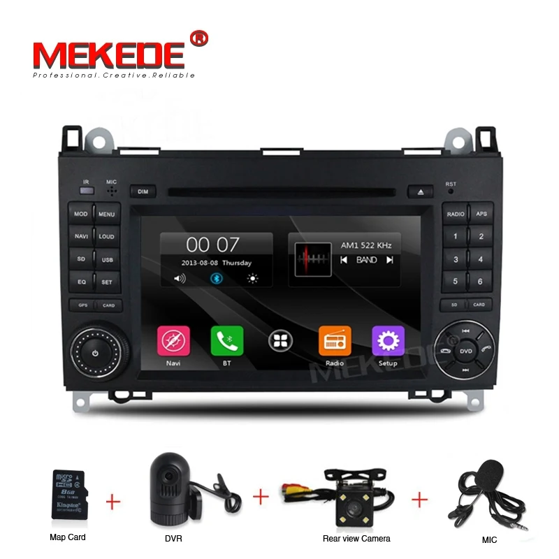 MEKEDE 2din Авто Радио DVD мультимедиа для Mercedes Benz B200 A B класс W169 W245 Viano Vito W639 Sprinter W906 wifi gps - Цвет: CAR DVD CAMERA DVR