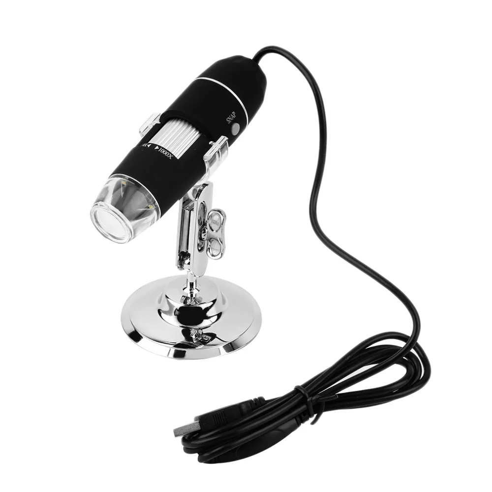 2017 Newest 8 LED 1000X CMOS USB Digital Microscope Endoscope Camera Microscopio Magnifier Video Camera Stand