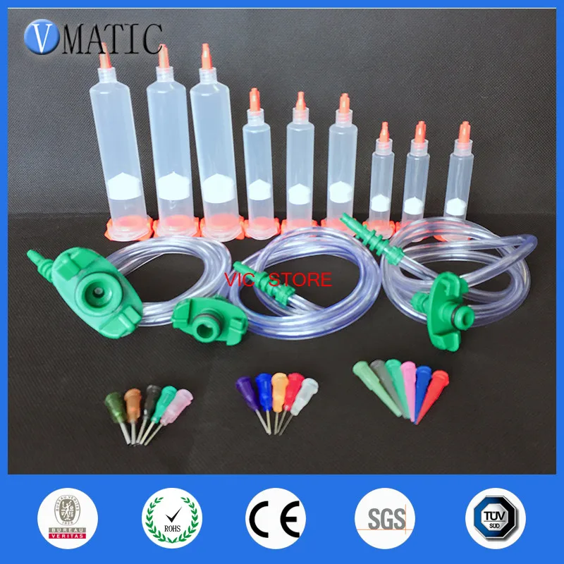 

Free Shipping Glue Dispensing Pneumatic Syringe 5/10/30cc ml With Piston Cap/Stopper & End Cover Liquid Dispenser Needle