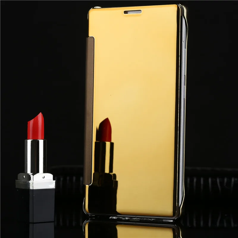 

Luxury Honor 4C Pro Gold Plating Mirror Flip Case For Huawei Honor 5C 7 Lite honor 8 Y6 Pro Chrome Back Cover Auto Sleep
