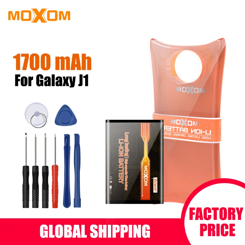 Аккумулятор MOXOM для телефона Samsung Galaxy J1 2016 J120 J120F J120A J120H J120T J120DS BJ120CBE 1700 мАч