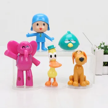 

5pcs/set Pocoyo ELLY PATO Loula Sleepy Bird PVC Figures Action Toy Doll Kids Cute Toys