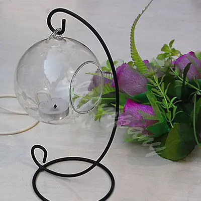 

Candlestick Crystal Glass Hanging Candle Holder Romantic Wedding Dinner Decor wi