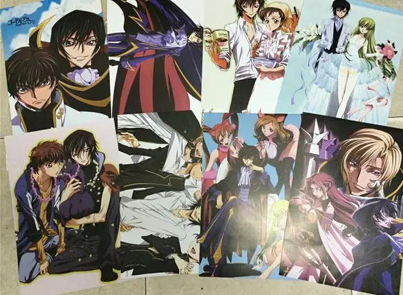 Японское аниме 8 шт./компл. разные дизайны А3 постеры Seraph of the end Code Geass Hagaren картины